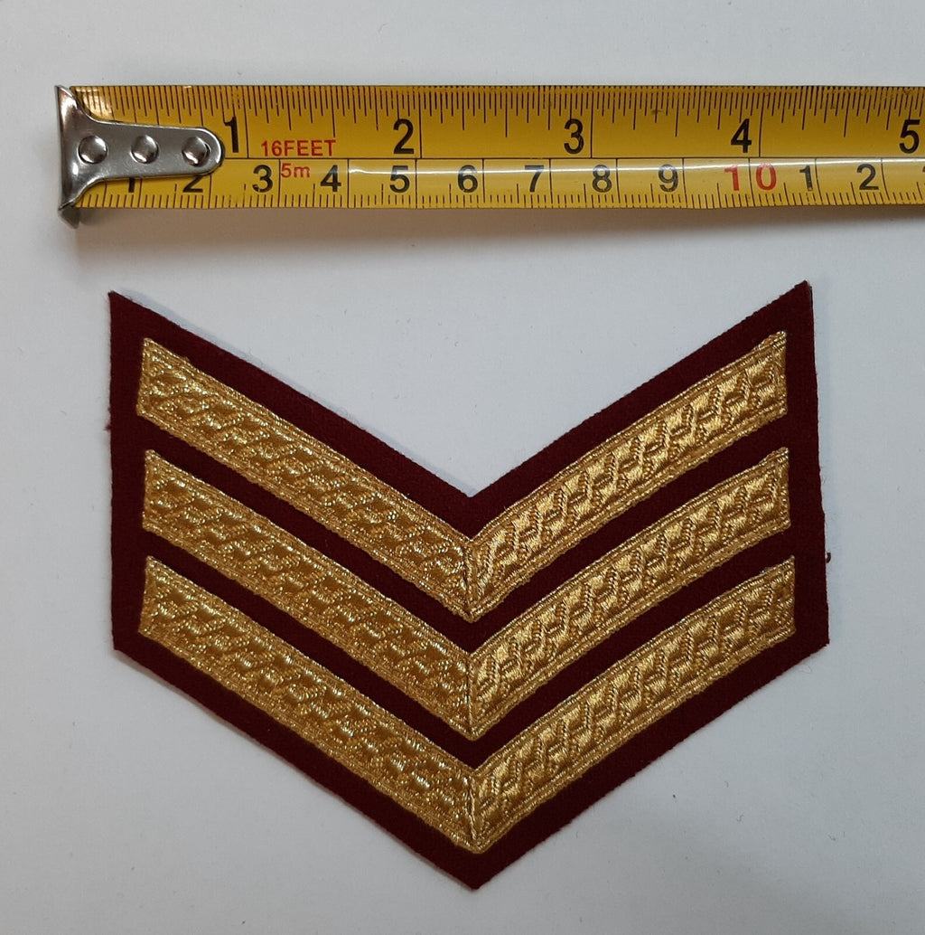 Mess Kit Chevrons 3 Gold Bar British Assorted Back Colours