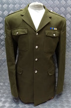 British Army No2 REME Regiment Dress Jacket Fully Buttoned With Insignia Patches EBYT989