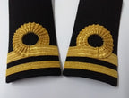 Naval Officers Lieutenant Uniform Shoulder Boards Epaulette Black & Gold Detail