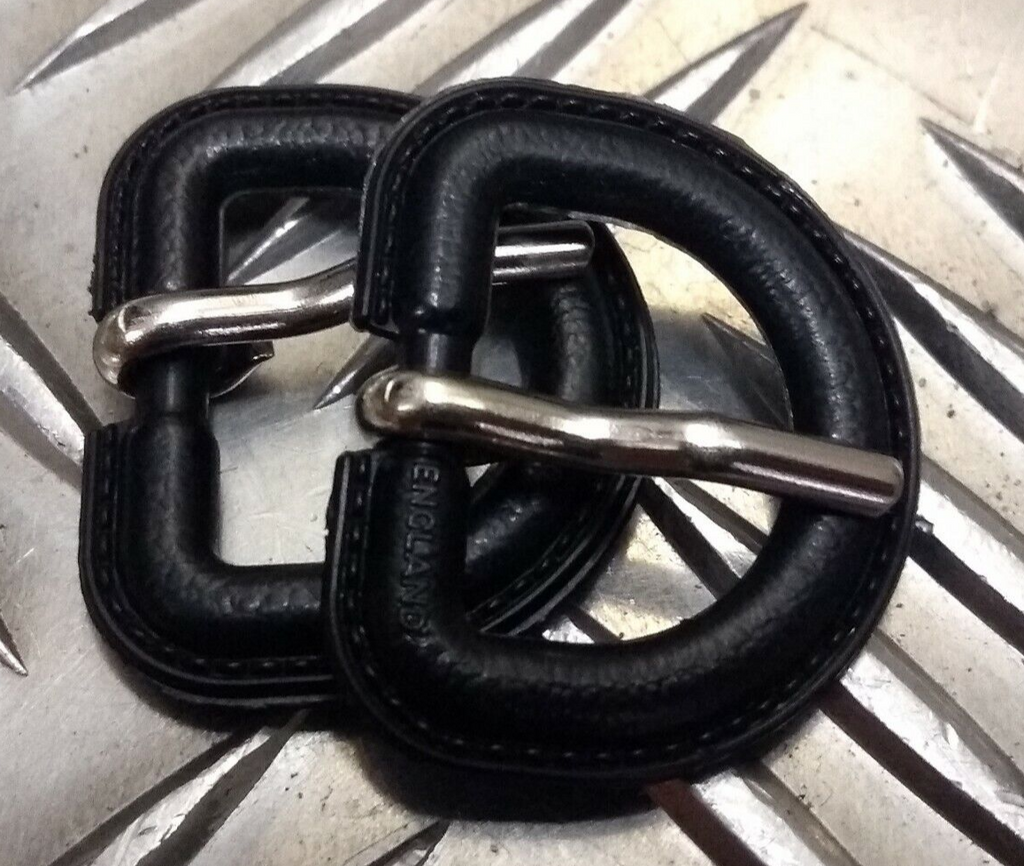 Genuine British Stable Belt Replacement Covered Black Buckles 2cm NEW
