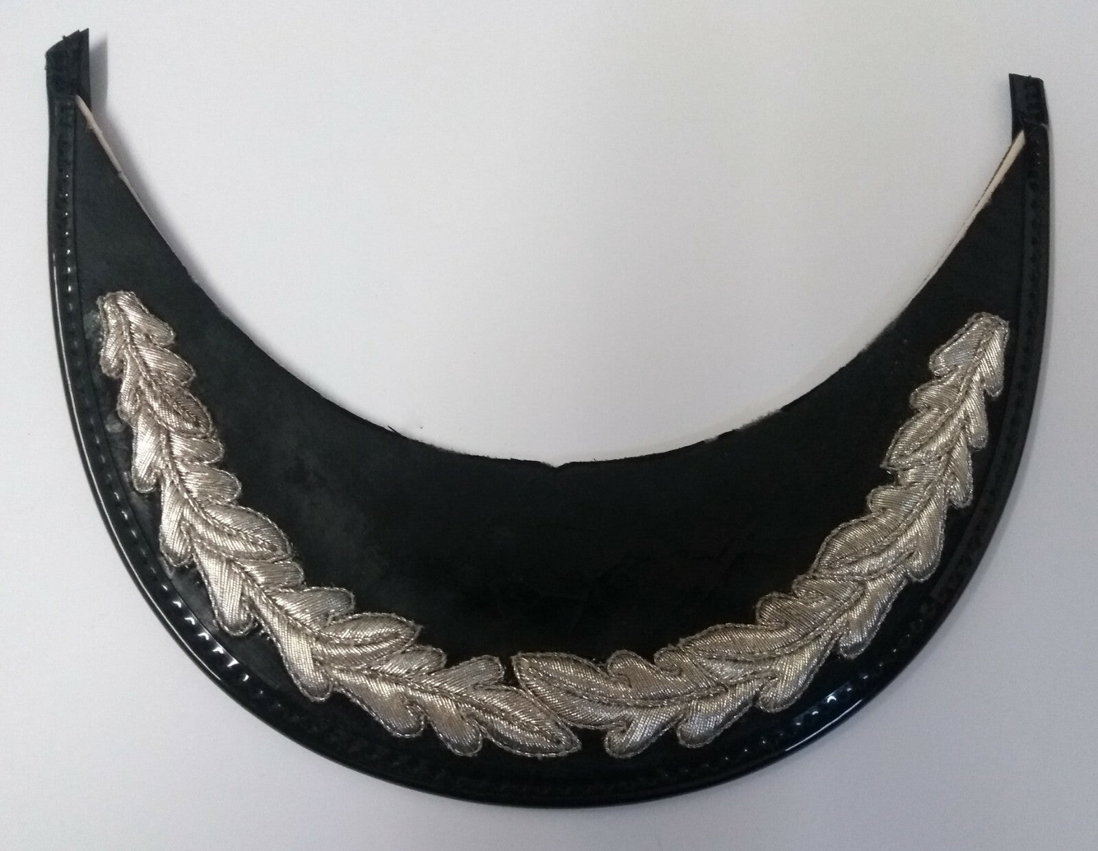 Genuine British Made Senior Officer Silver Mylar Braided Dress Cap Peak