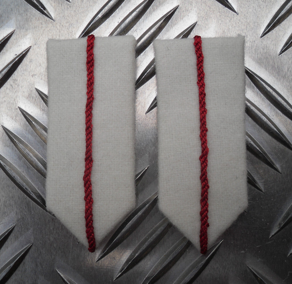 RAF Royal Air Force Collar Gorgets A SQN No1 Dress and Cadets White with Red Cord - NEW