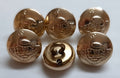 Insignia Hat Buttons Small Gold Coloured Ring Back With Large Crane Bird