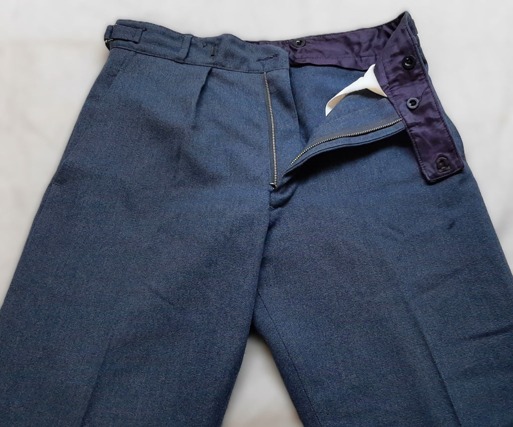 Vintage Trousers RAF Royal Air Force Dress Old Pattern Air Force Blue Grey Colour Waist 31"