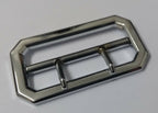 2" Cloth Chrome Belt Buckle British Made for Standard Dress Cloth Belts