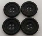 Vintage Army Buttons Old Pattern British Dark Grey 4 Hole Size 20mm