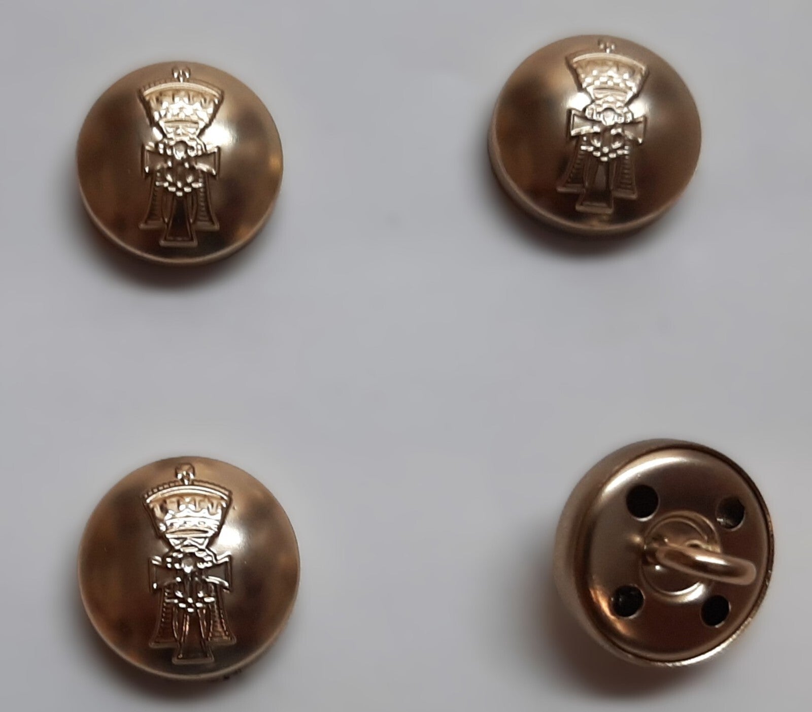 Yorkshire Regimental Buttons X8 Small Size 22L Dress British Army Insignia