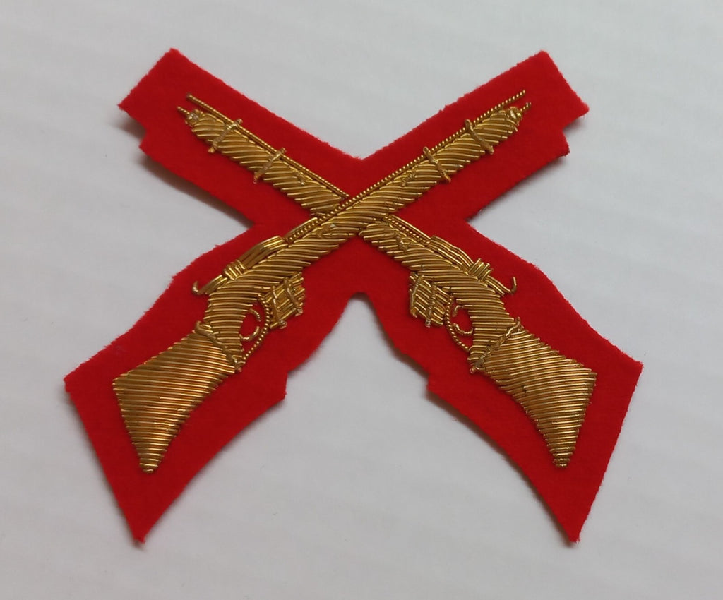 Skill at Arms No1 Dress Badge Red British Embroidered Braided Arm Patch