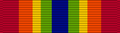 US Service Medal Ribbon on Bar / Red Orange Yellow Green Blue