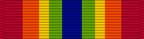 US Service Medal Ribbon on Bar / Red Orange Yellow Green Blue