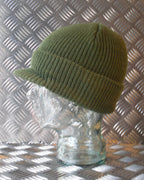Green Peak / Peaked Beanie Hat / Radar Cap - One size - BRAND NEW