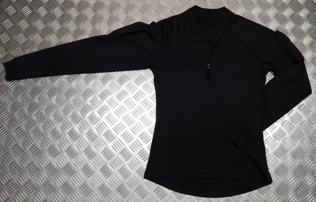 Black Technical Delta Stealth Self Wicking Technical Activewear Top Long Sleeve