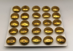 Vintage Brass Colour Half Ball Dome Dress Buttons 27L x8