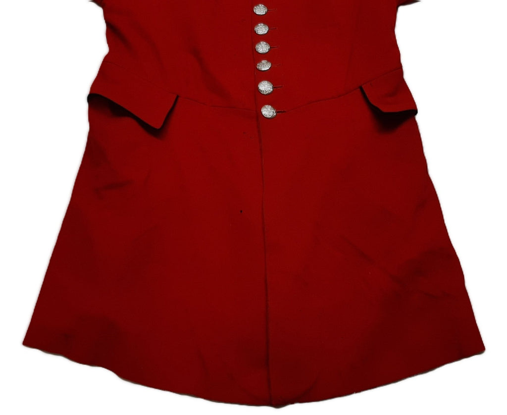 Red Long Coat Royal Hospital Chelsea Queens Crown British Army Uniform Faulty