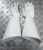 British Army Household Cavalry White Leather Gauntlet Parade Gloves Size 9.