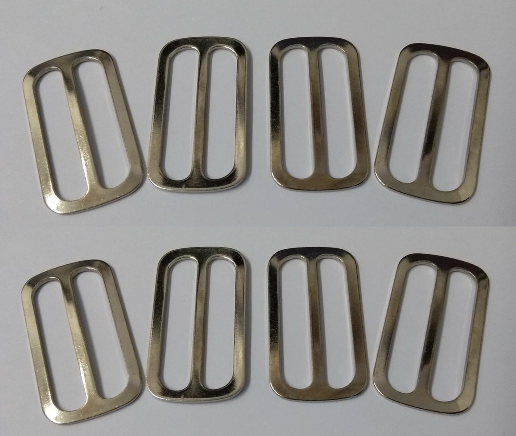 Genuine British Made Chrome Small Belt Strap Slider Adjusters X8 STD128