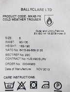 Mk4B FR Trousers British Ballyclare LTD Cold Weather Over Trouser Asst