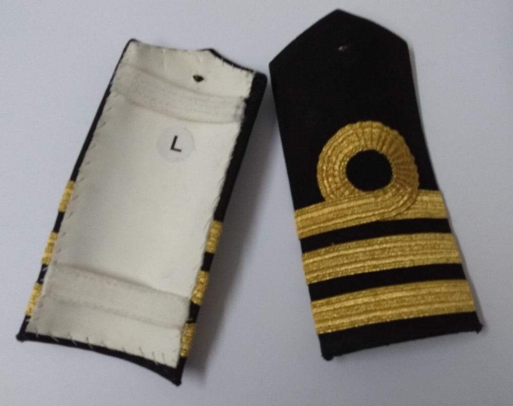 Naval Style Shoulder Boards Epaulette Leather Backed Fancy Dress