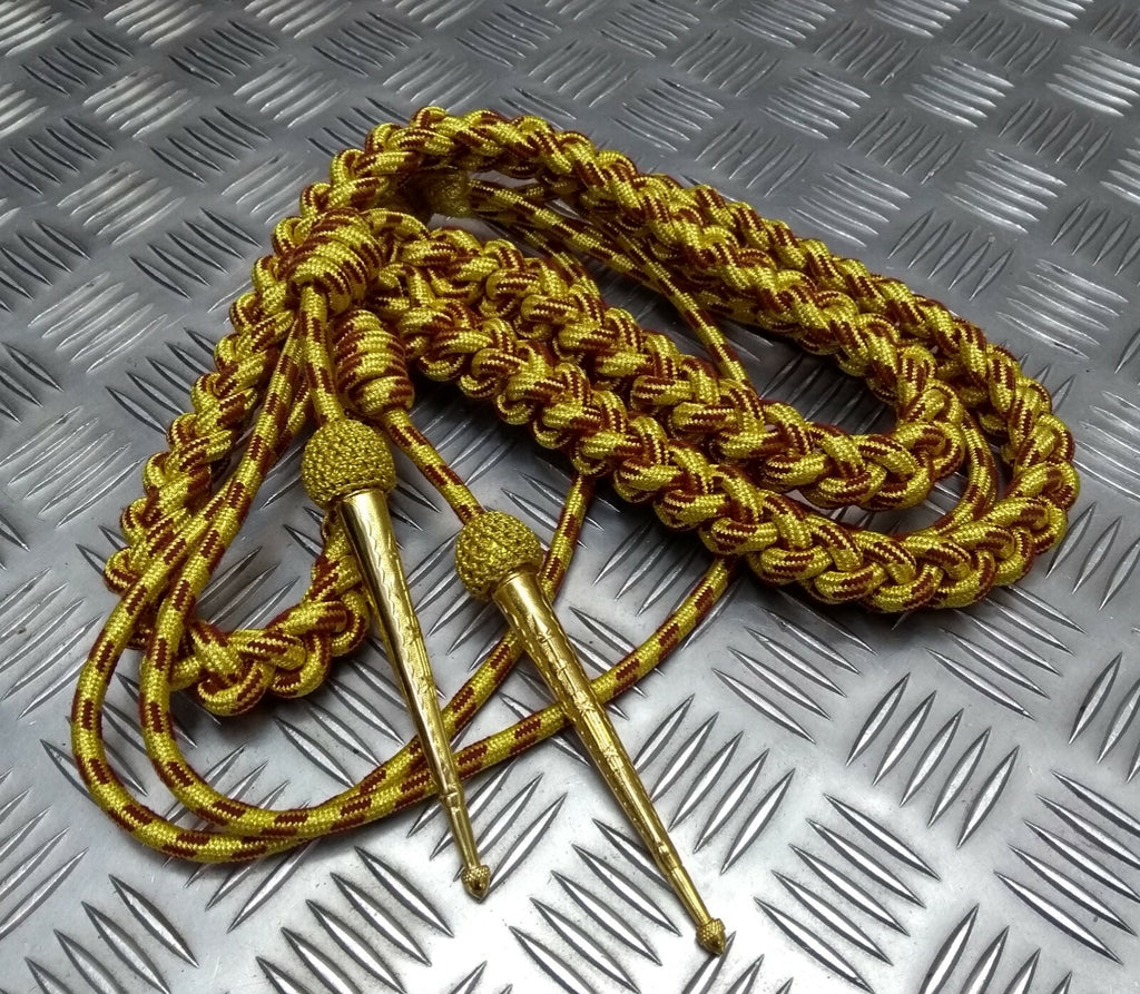No3 Aiguillette For Officers Maroon & Gold Ceremonial & Parade Genuine
