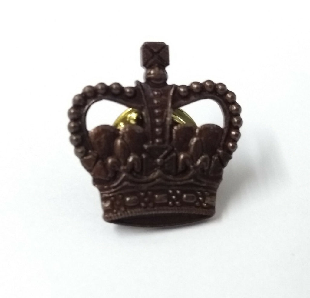 Bronze Crown 5/8" Subdued Officers Rank Crown Snap Pin X1