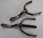 British Spurs Officers Issue & Mess Dress Chrome Swan Neck Incomplete
