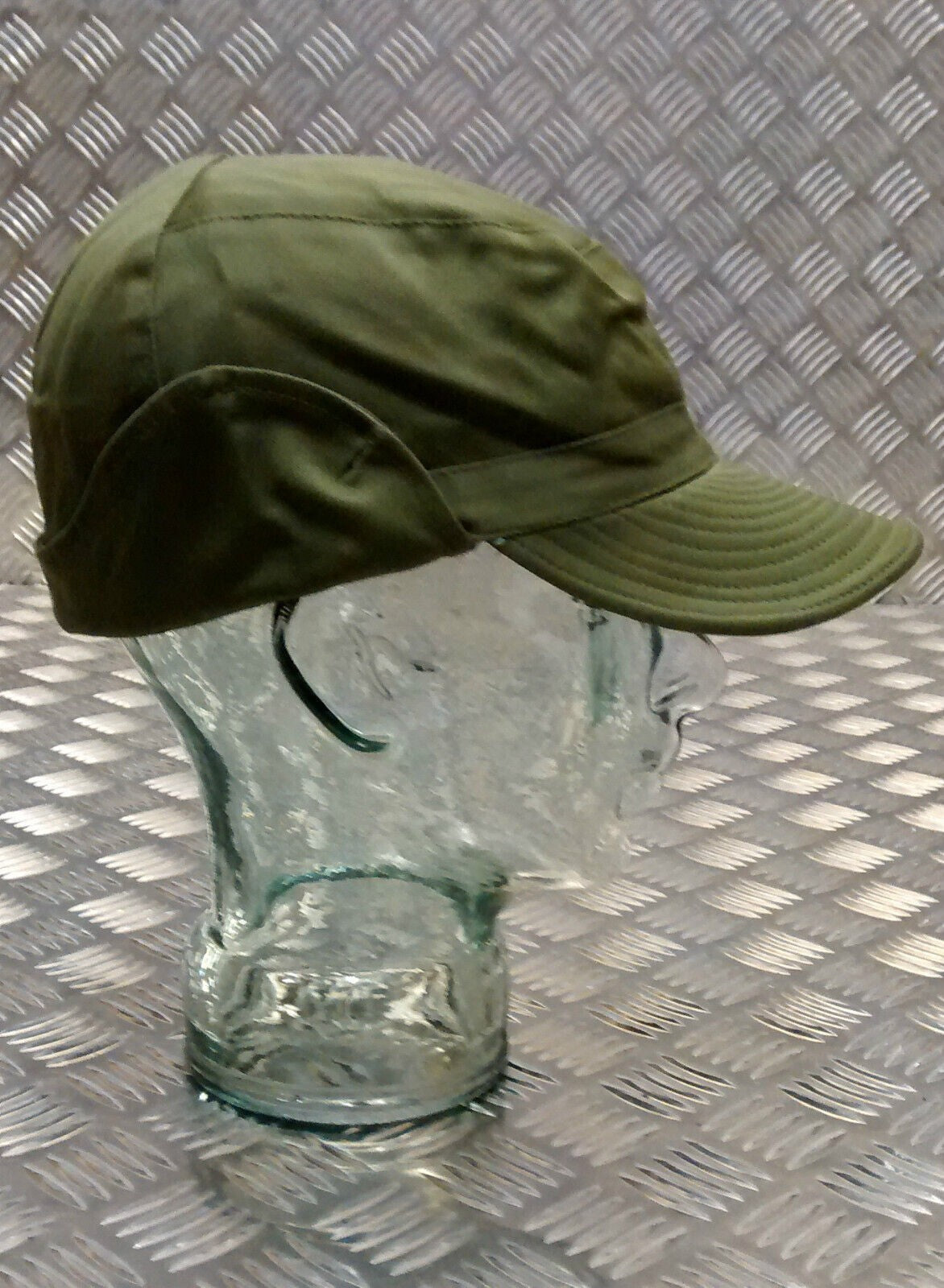 Vintage Army Green Baseball Cap Swedish M59 Combat / Fatigue Hat Size 63cm NEW