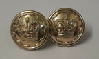 Genuine British Issue Royal Crown And Border Buttons 1 Pair ASBT294