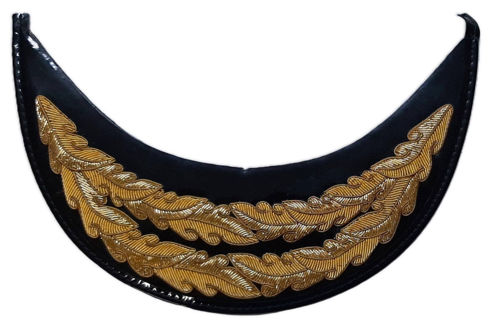 General Officer Peak British Oak Leaf Gold Wire Sprig Dress Hat Visor
