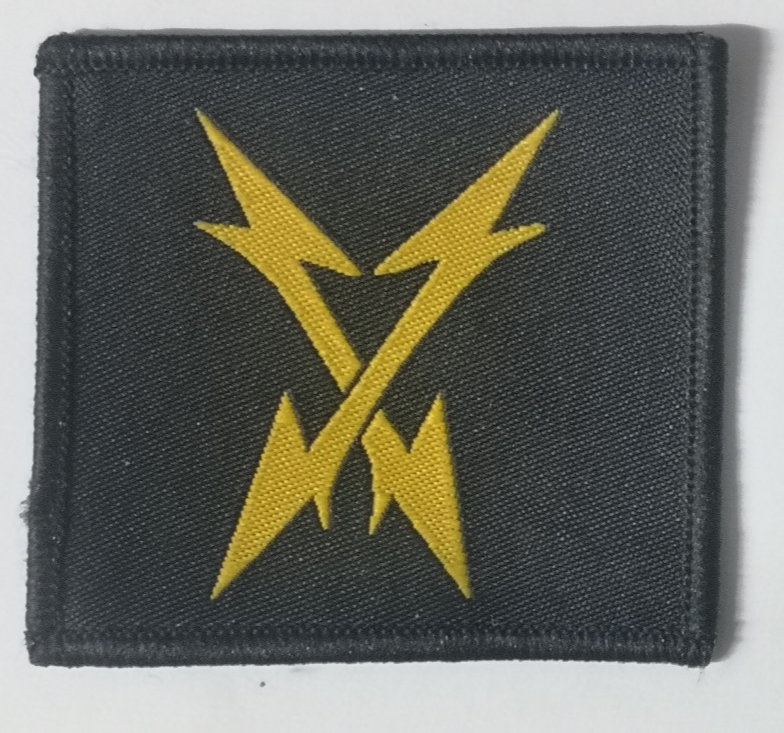 Irish Naval Service Communications Branch Qualification Patch Yellow on Black