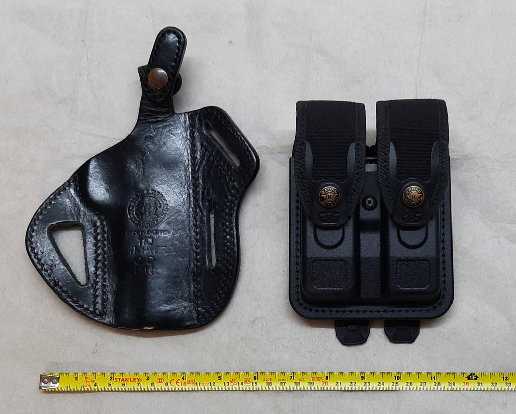 Pancake Holster Left Hand Draw PWL with Radar Double Ammo Magazine Carrier
