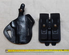 Pancake Holster Left Hand Draw PWL with Radar Double Ammo Magazine Carrier