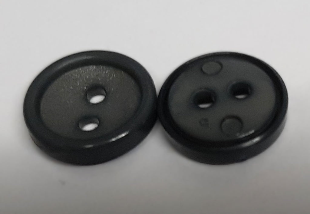 Ex Service Buttons Old Pattern British Made Mid Grey 2 Hole Size 12.5mm