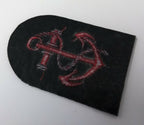 Genuine British Naval Red Foul Anchor Embroidered Sew on Patch