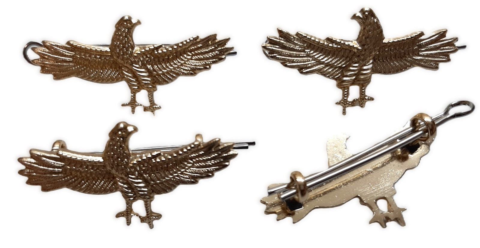 Spread Eagle Badges Split Pin Type Eagles Left and Right Facing Pairs