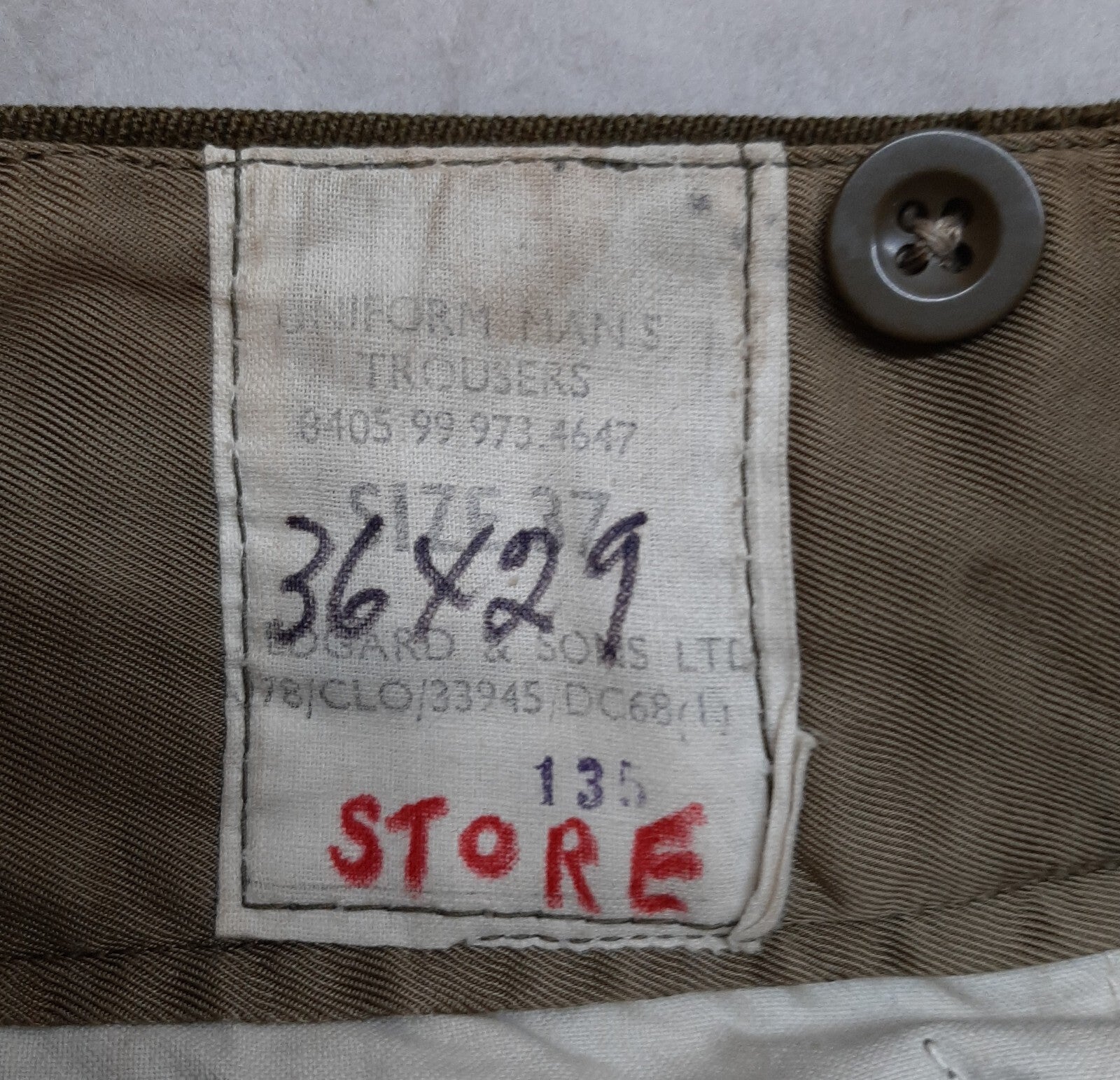 No2 Dress Trousers British Army Style Old Pattern Soldiers Uniform Dress W34"