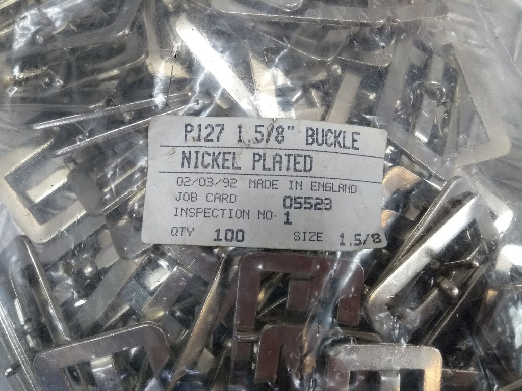 Nickel Plated Buckles 1 5/8" \ 42mm x 100 NEW