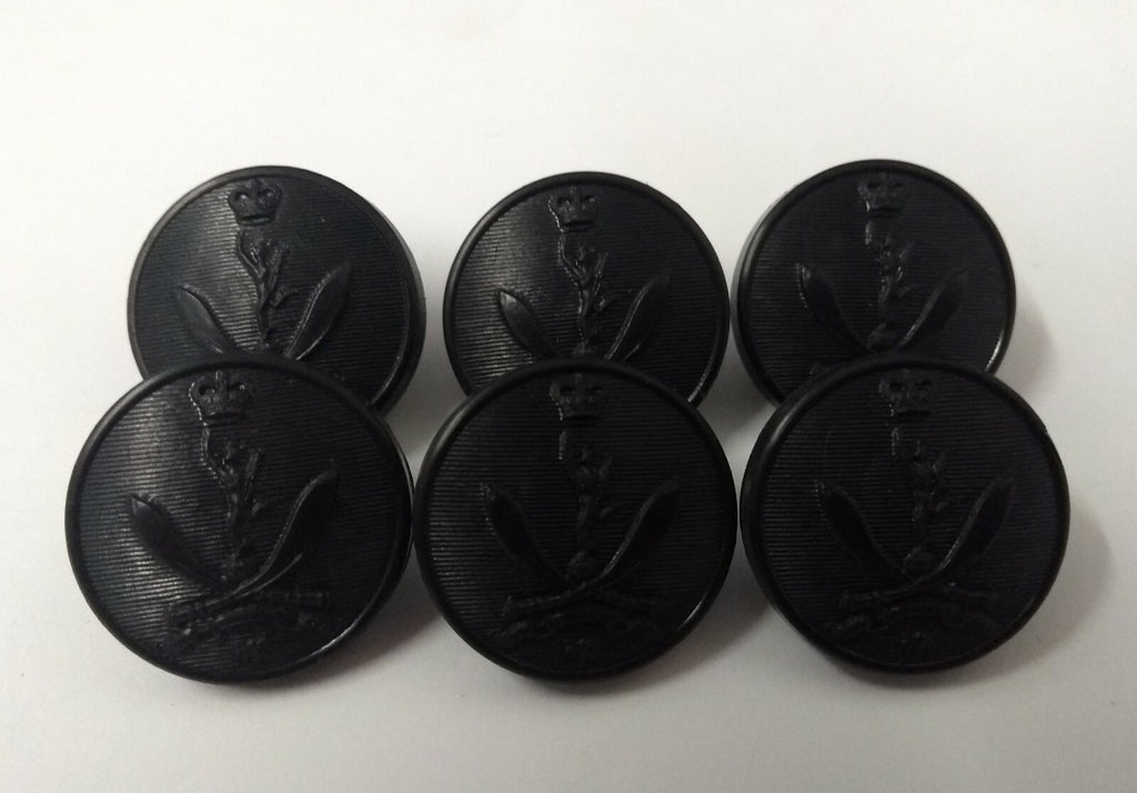 Genuine British Army Queens Gurkha (Signals) Issue Dress Black 40L Buttons - x10