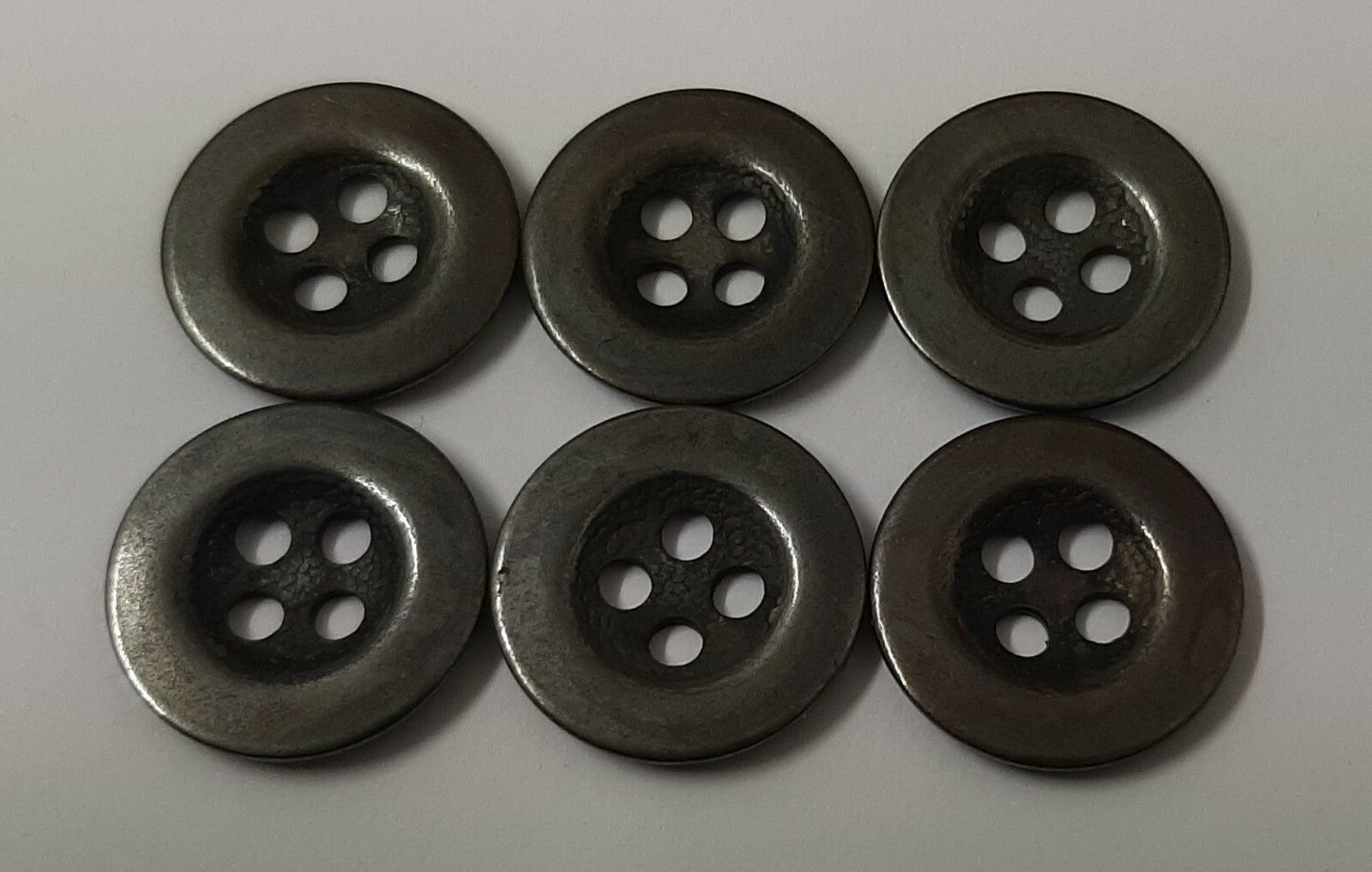 Vintage Metal Buttons 4 Hole Raw Metal 26L Diameter For Suspenders X6 ASBT300