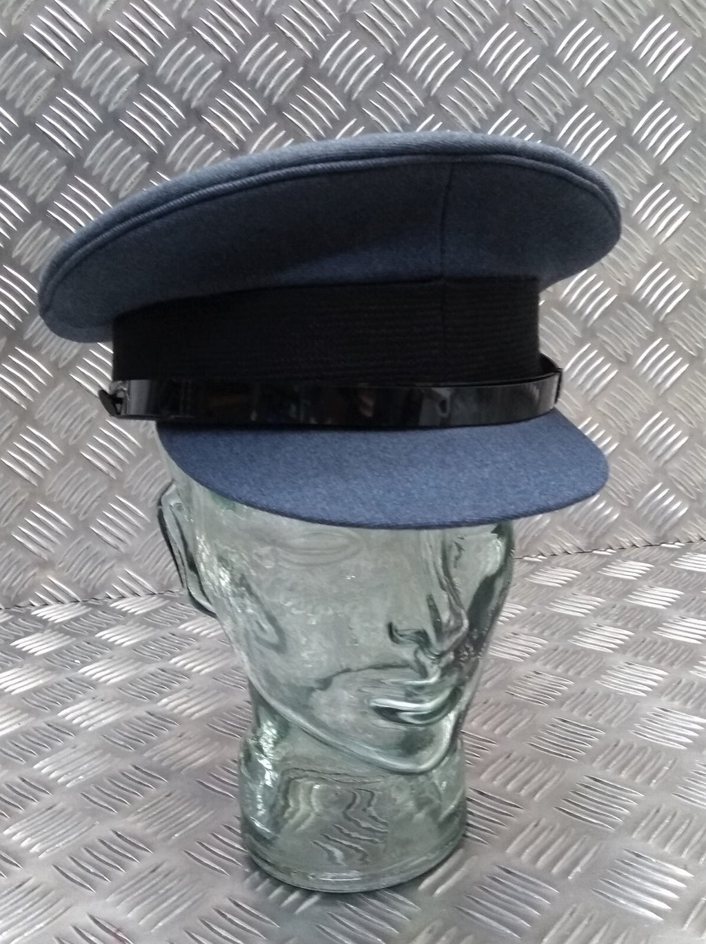 RAF Royal Air Force Dress Hat Air Force Blue Grey Colour Cap with OFC Cloth Peak 59cm