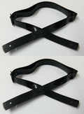 Chinstrap Black 3/8" Adjustable Metal Buckle Mil-Spec Hi Sheen For Dress Hats X2