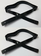 Chinstrap Black 3/8" Adjustable Metal Buckle Mil-Spec Hi Sheen For Dress Hats X2