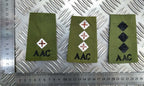 Army Air Corps AAC OD Green Rank Slides Genuine British Army - NEW