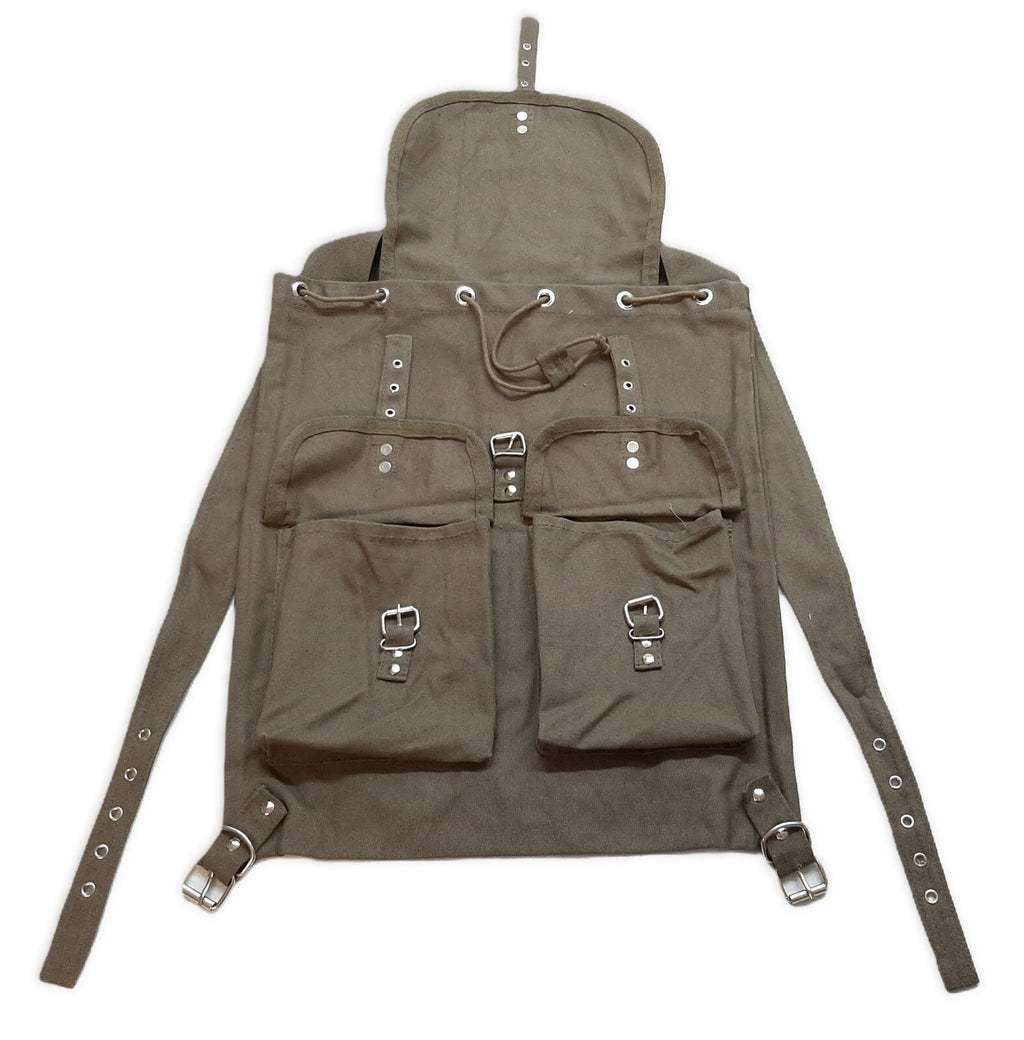 Vintage Army Military Style Canvas Backpack Rucksack Daypack Cotton Canvas