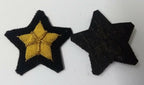 Genuine British ARMY 5 Point Star Wire Braid Padded Badge Black Felt 1 PR GIM15
