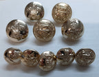 Assorted British Army Regimental Insignia Buttons Medium and Large Sizes X10
