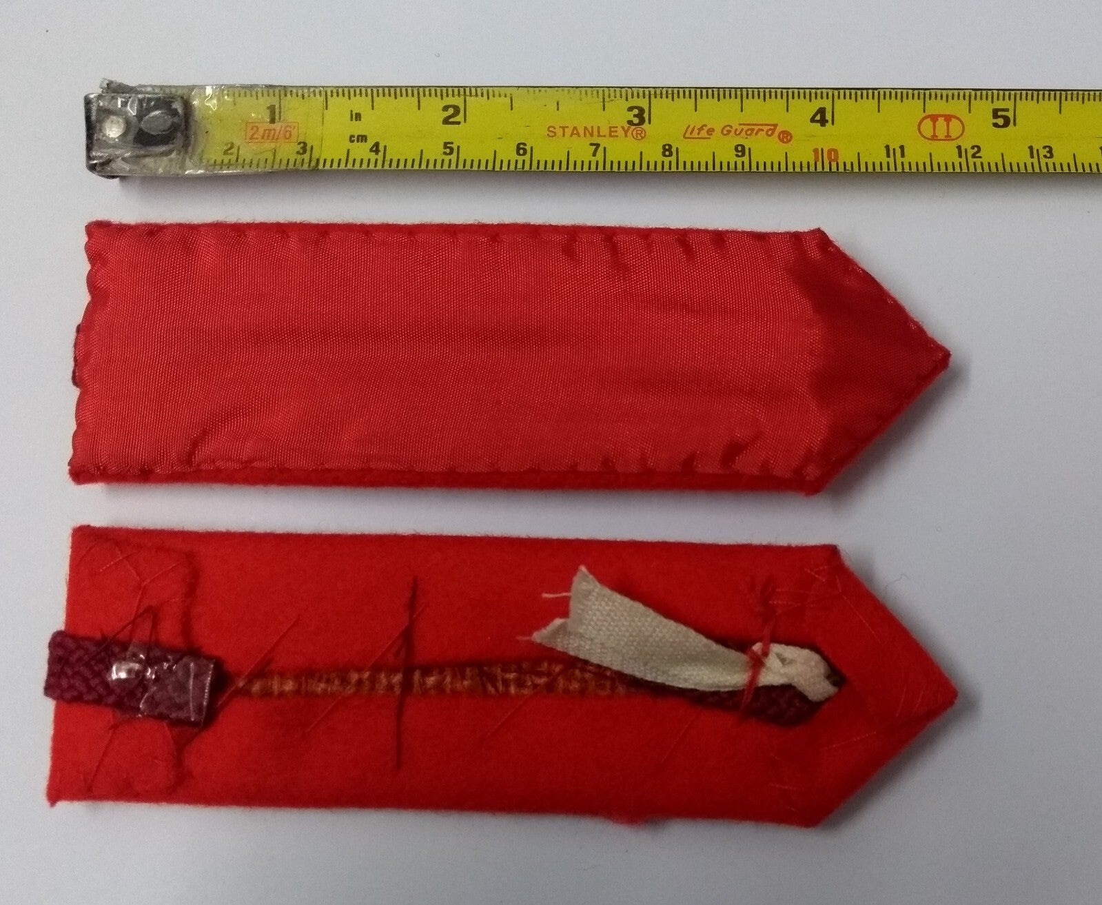SNR Rank Gorgets Scarlet Red Melton & Maroon Braid Detail For Senior Officers