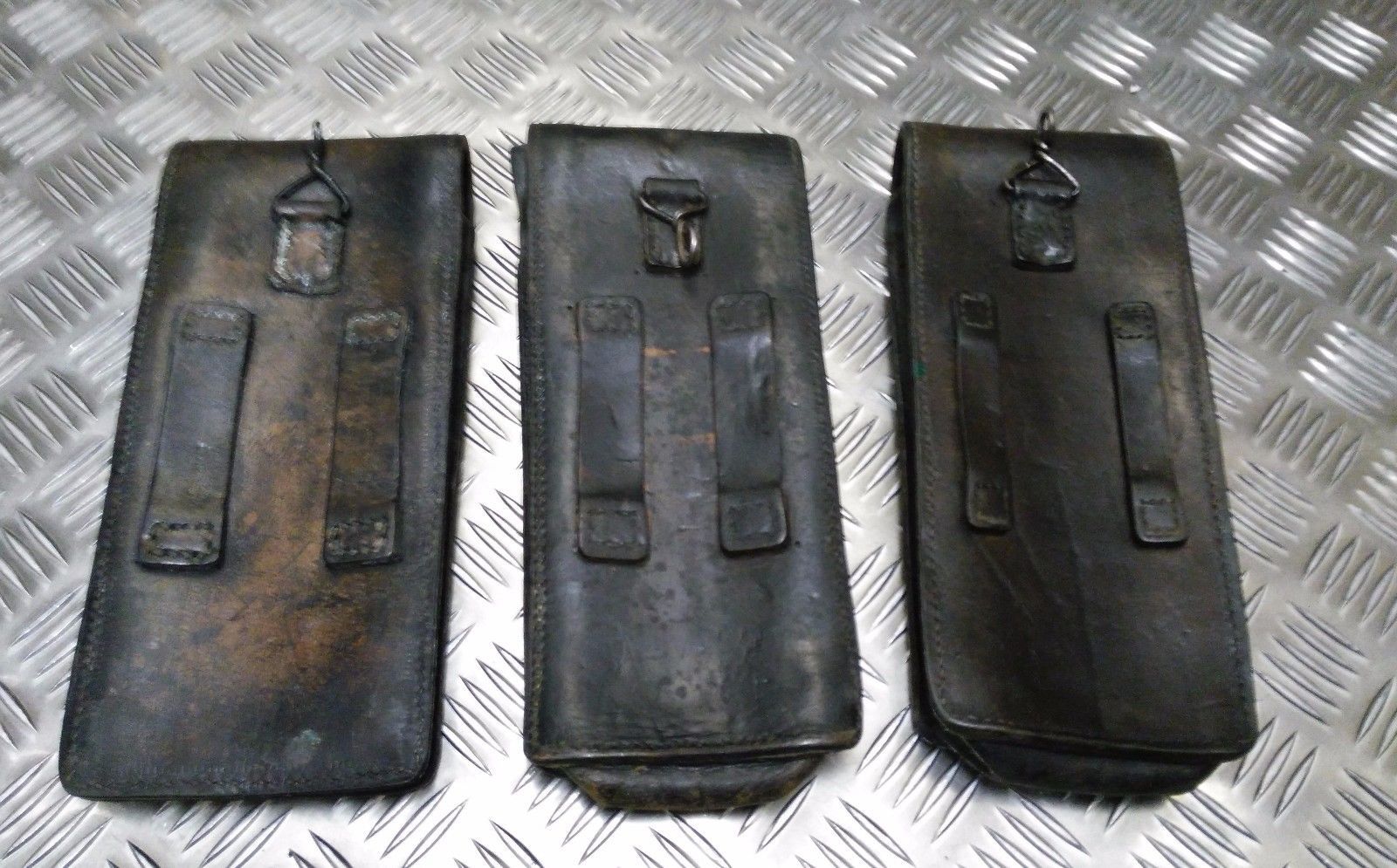 Vintage Issue Long Leather Ammo / Utility Pouch Various Shades