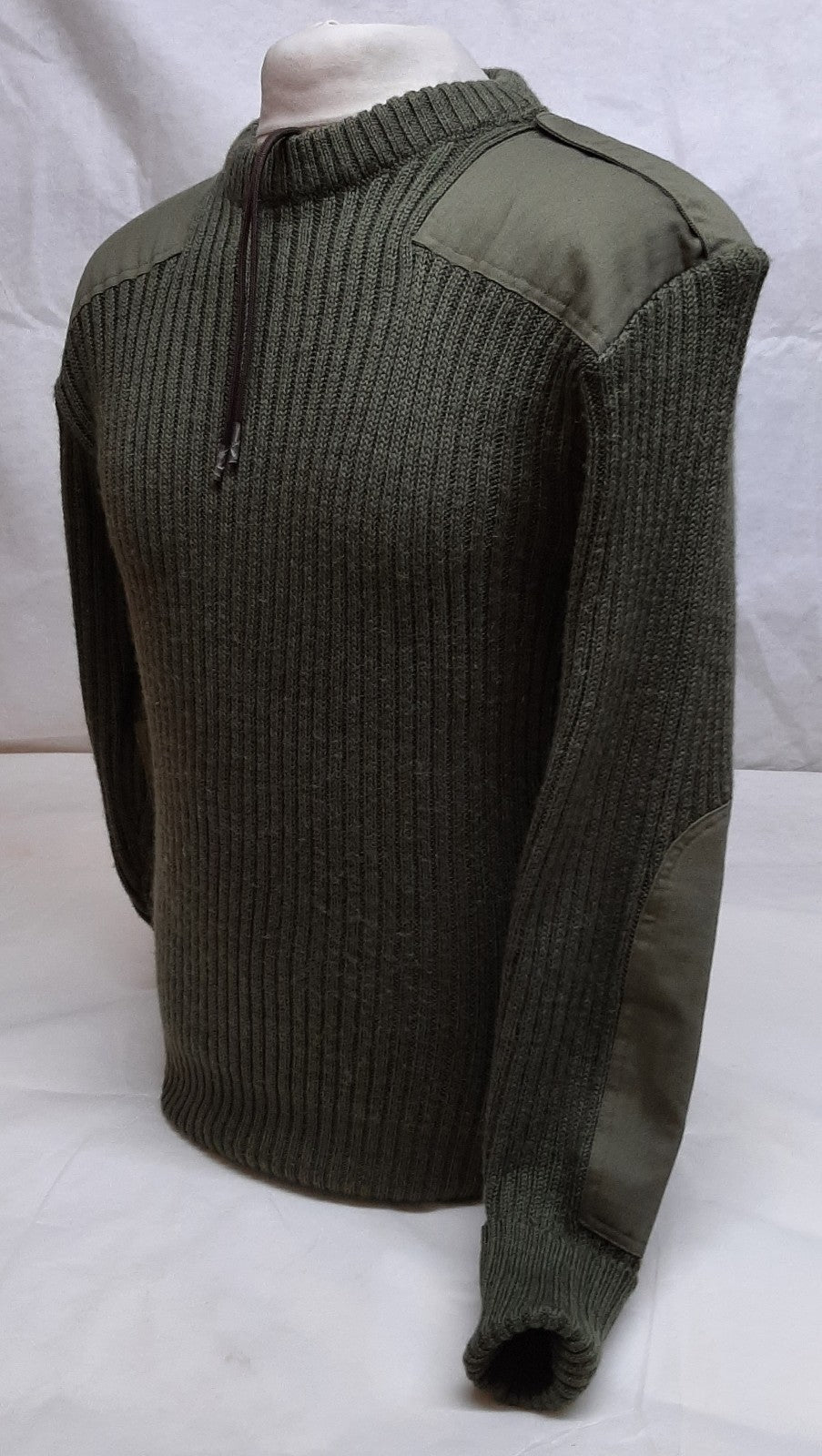 Army Commando Jumper British Forces Ribbed Olive Green Pullover No Insignia XL