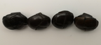 Royal Scots Leather Buttons Offc. Dark Brown Dome 38L x4