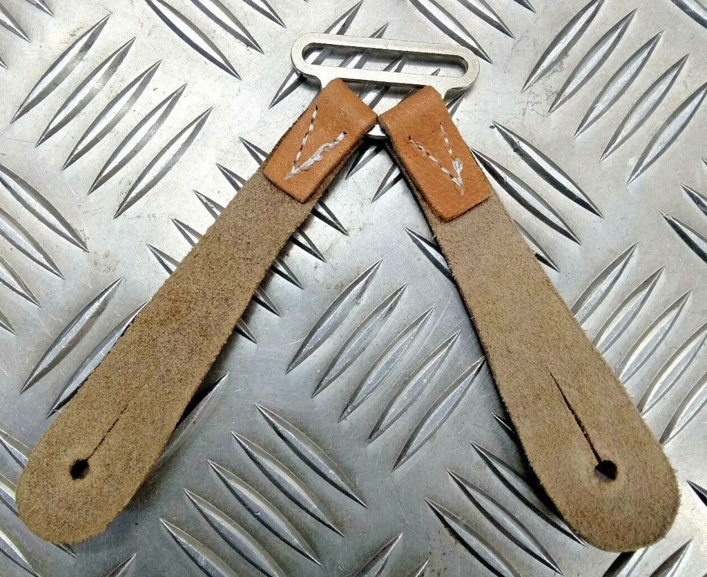 Ex British Army Braces Replacement Leather tab for Buttons x1